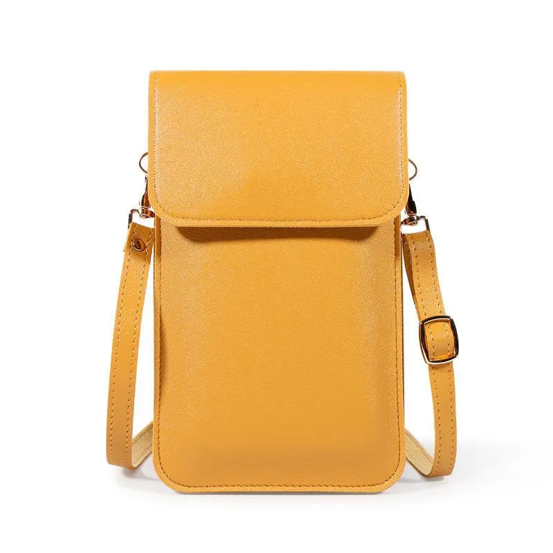 Mini Shoulder Crossbody Bags For Women Casual Solid Color Mobile Phone Bag Long Wallet