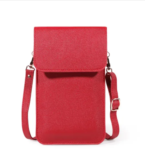 Mini Shoulder Crossbody Bags For Women Casual Solid Color Mobile Phone Bag Long Wallet