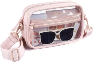 Missnine Clear Bag for Stadium Events Puffy Quilted Clear Purse for Women PVC Crossbody Bag Concert Shoulder Purse