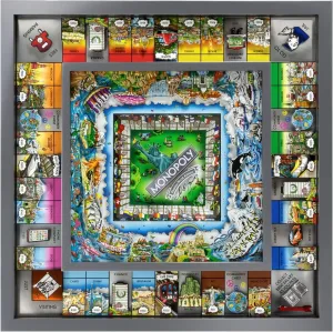Monopoly World Silver Edition by Charles Fazzino