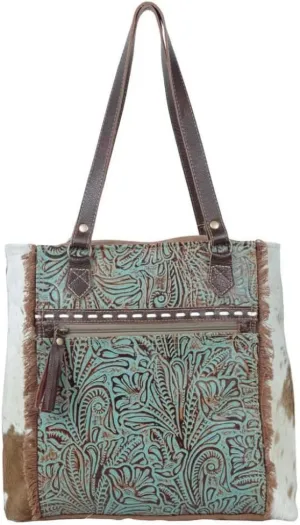 Myra Bag Amethyst Canvas And Hairon Bag S-5213