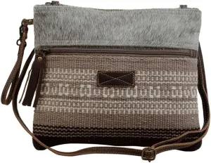 Myra Bag Presentable Small & Crossbody Bag Upcycled Cotton & Hair Leather S-3067