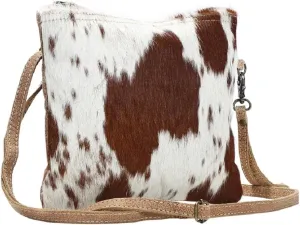 Myra Bag White & Brown Cowhide Shade Bag S-1171