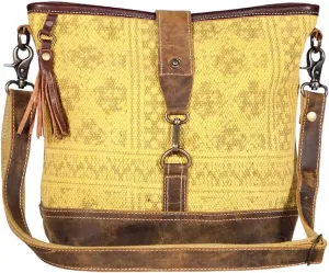 Myra Bags Fervor Canvas, leather & Rug Shoulder Bag S-1939