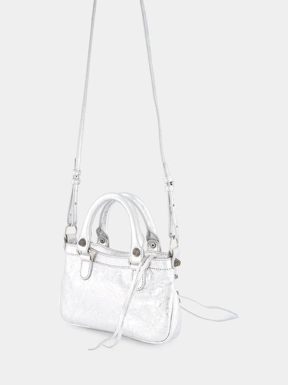 Neo Cagole Silver Mini Crossbody Bag