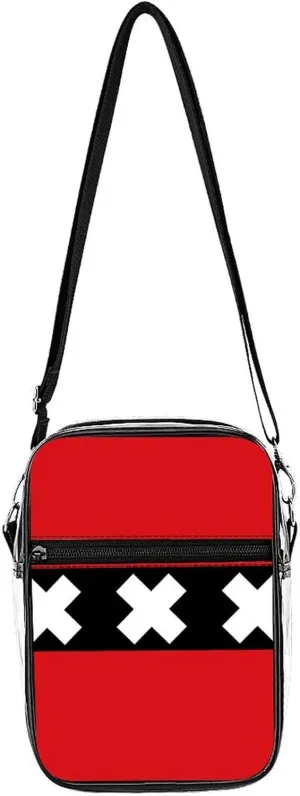 Netherlands Flag Clear Crossbody Bag Stadium Bag Adjustable Side Shoulder Bags Messenger Bag with 2 Compartments