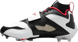 Nike Diamond Turf 93 TD Football Shoes (HF5298-100, White/Black/Metallic Gold/Fire Red)