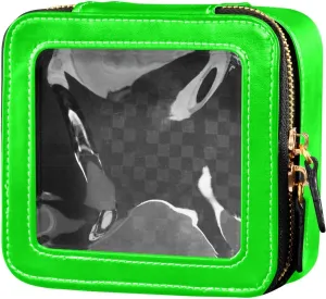 ODAWA Lime Clear Toiletry Bag Transparent Travel Cosmetic Makeup Case Clear Makeup Bag for Car