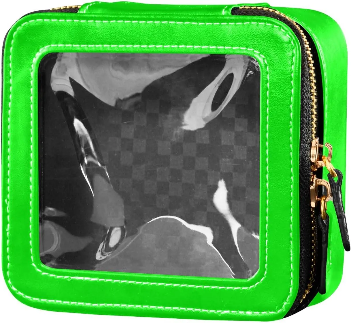ODAWA Lime Clear Toiletry Bag Transparent Travel Cosmetic Makeup Case Clear Makeup Bag for Car