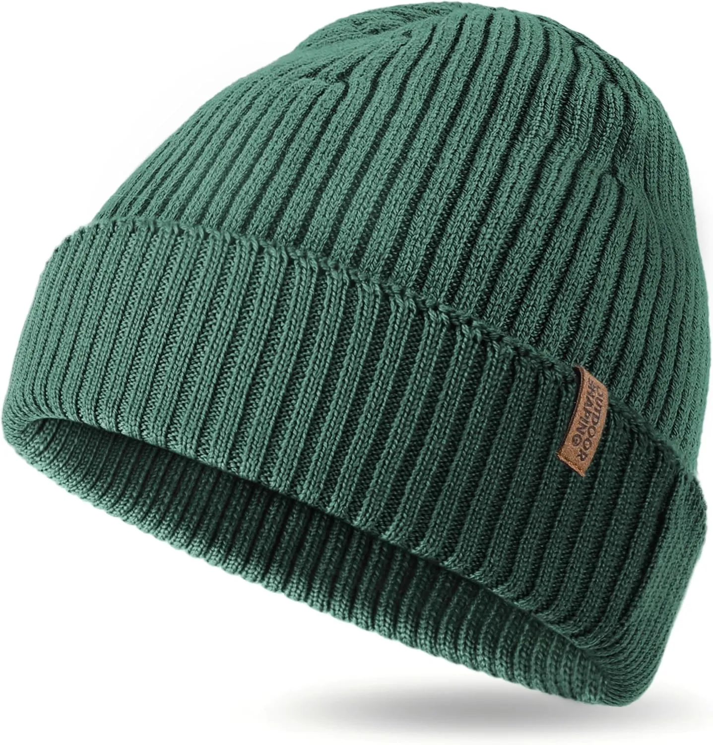 OUTDOOR SHAPING Merino Wool Beanie for Men & Women, Unisex Daily Cuffed Plain Knit Hat, Soft Warm Winter Hat