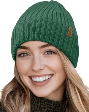 OUTDOOR SHAPING Merino Wool Beanie for Men & Women, Unisex Daily Cuffed Plain Knit Hat, Soft Warm Winter Hat
