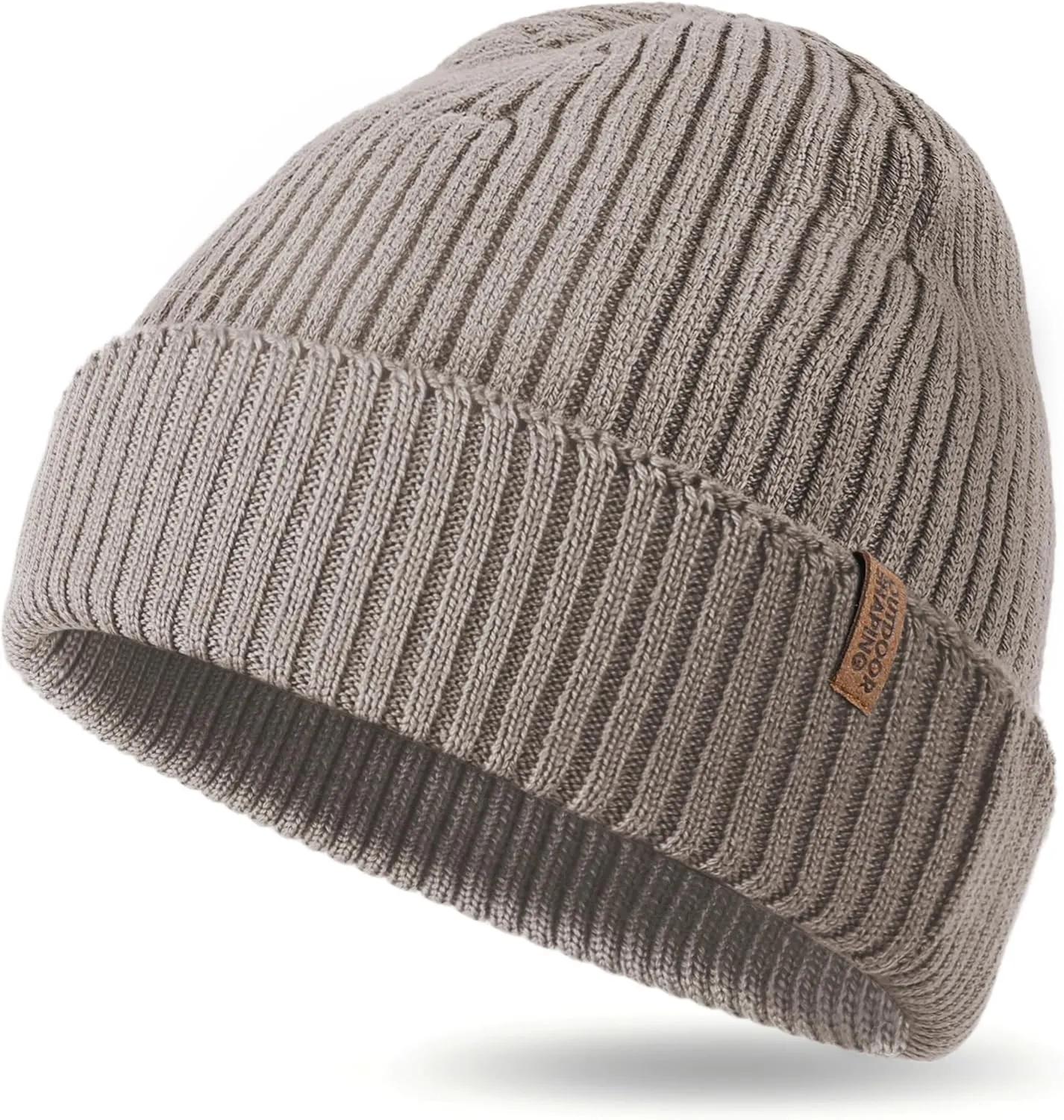 OUTDOOR SHAPING Merino Wool Beanie for Men & Women, Unisex Daily Cuffed Plain Knit Hat, Soft Warm Winter Hat