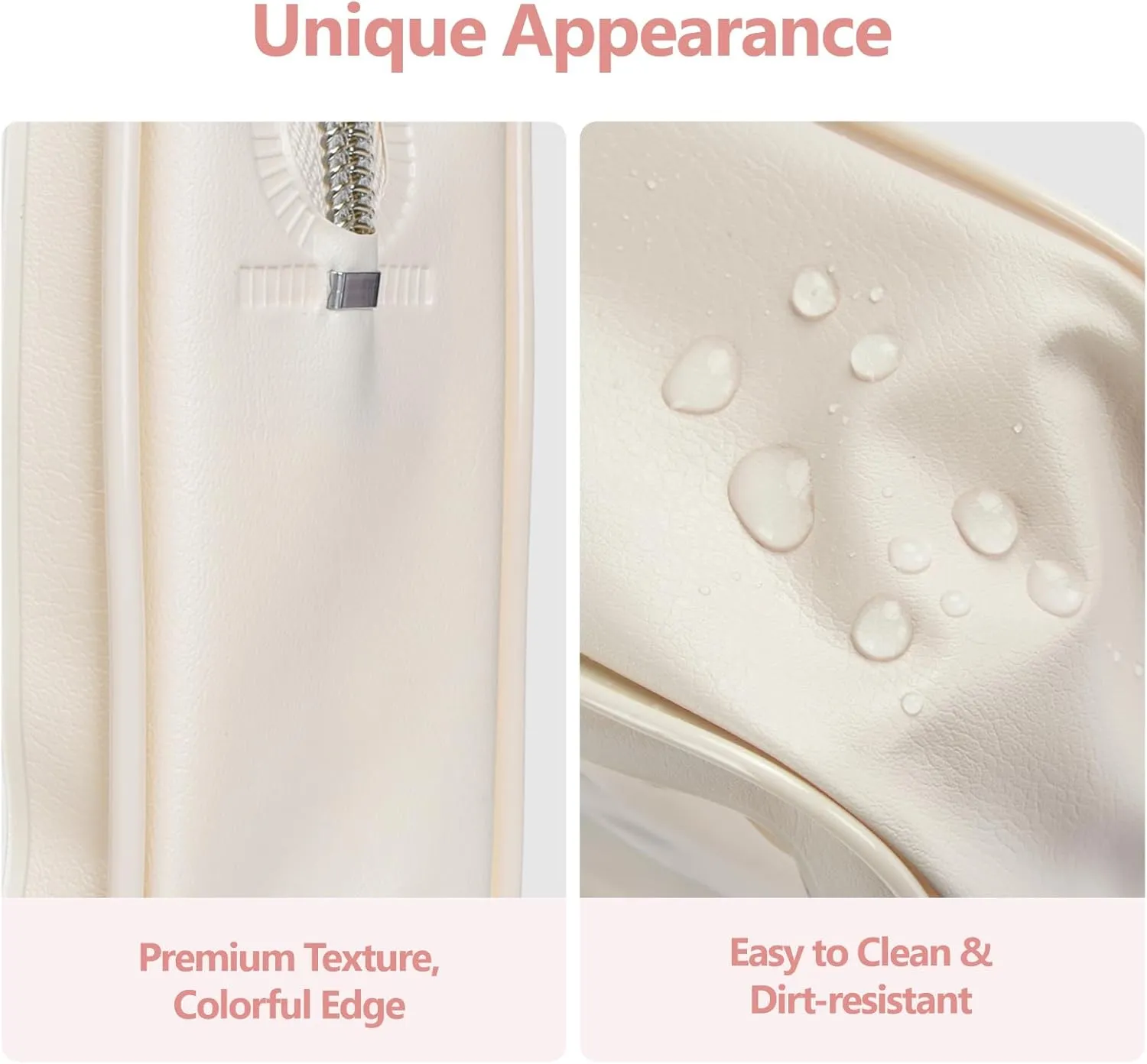 PACKISM TSA Approved Toiletry Bag - Beige Bohemian Print Clear Shell Bag and Upgrade Color-Edged Clear Makeup Bag, Perfect for On the Go or Travel, Lightweight and Robust, 2 Pack