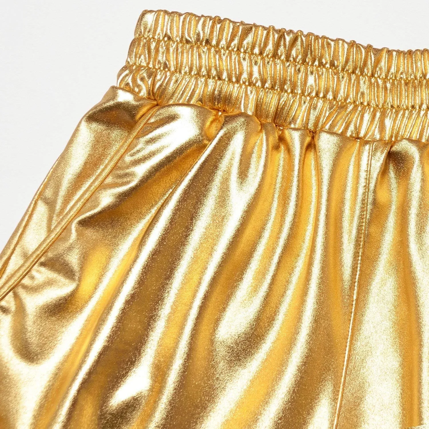 PESION Women's Metallic Shiny Shorts Sparkly Rave Hot Short Pants