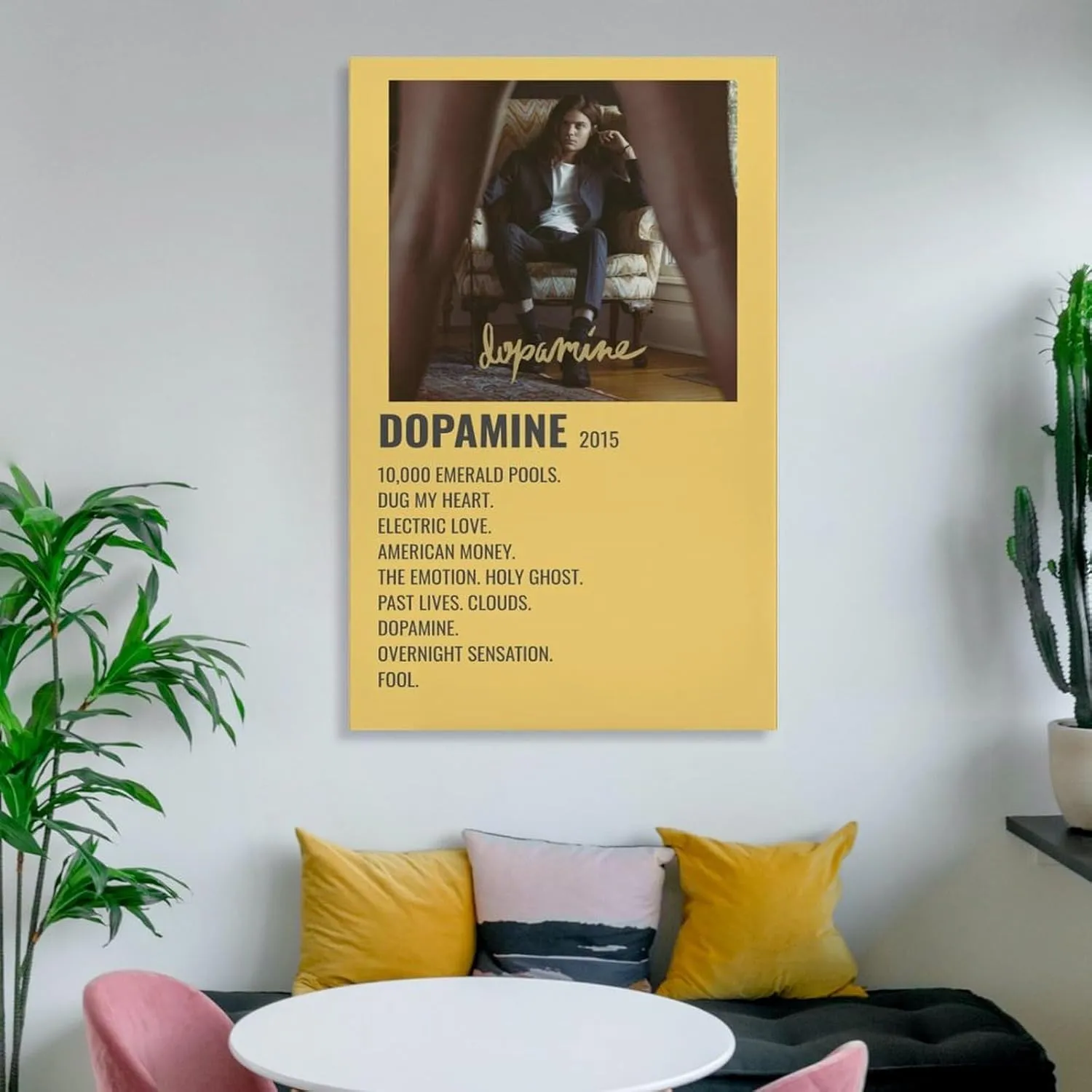 PFFLKPL Dopamine - BØRNS 2015 Canvas Poster Bedroom Decor Sports Landscape Office Room Decor Gift Unframe-style20x30inch(50x75cm)