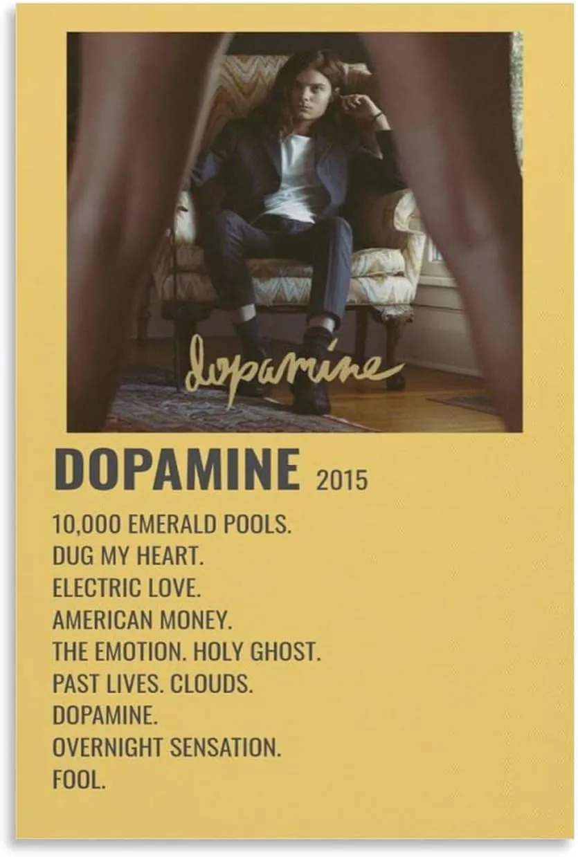 PFFLKPL Dopamine - BØRNS 2015 Canvas Poster Bedroom Decor Sports Landscape Office Room Decor Gift Unframe-style20x30inch(50x75cm)