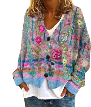 Plus Size Sweater,Women's Cardigan Sweater Casual Open Front Button-Down Long Sleeve Oversized Knit Cardigans