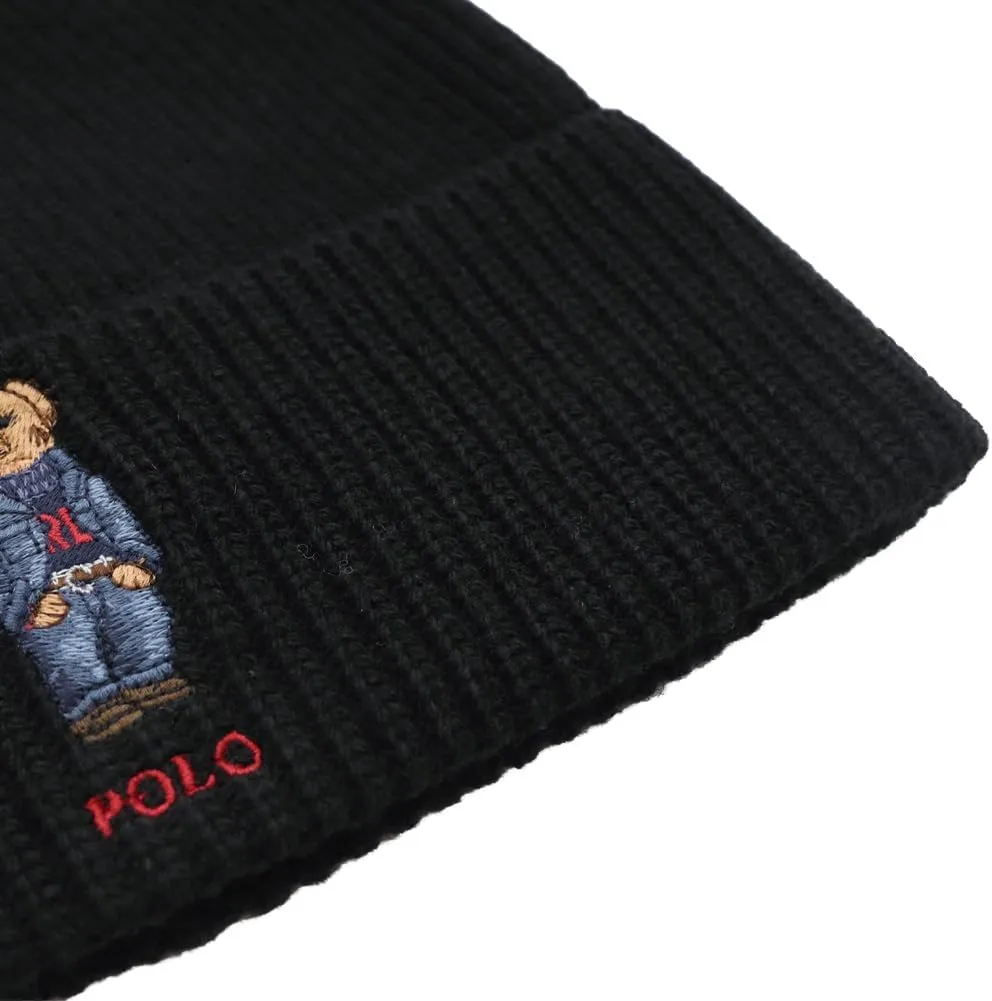 Polo Ralph Lauren Men's Solid Flag Bear Beanie