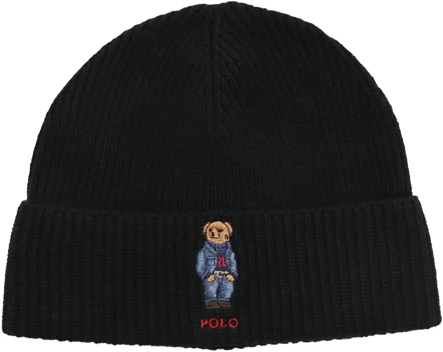 Polo Ralph Lauren Men's Solid Flag Bear Beanie