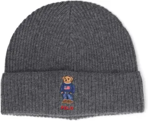 Polo Ralph Lauren Men's Solid Flag Bear Beanie
