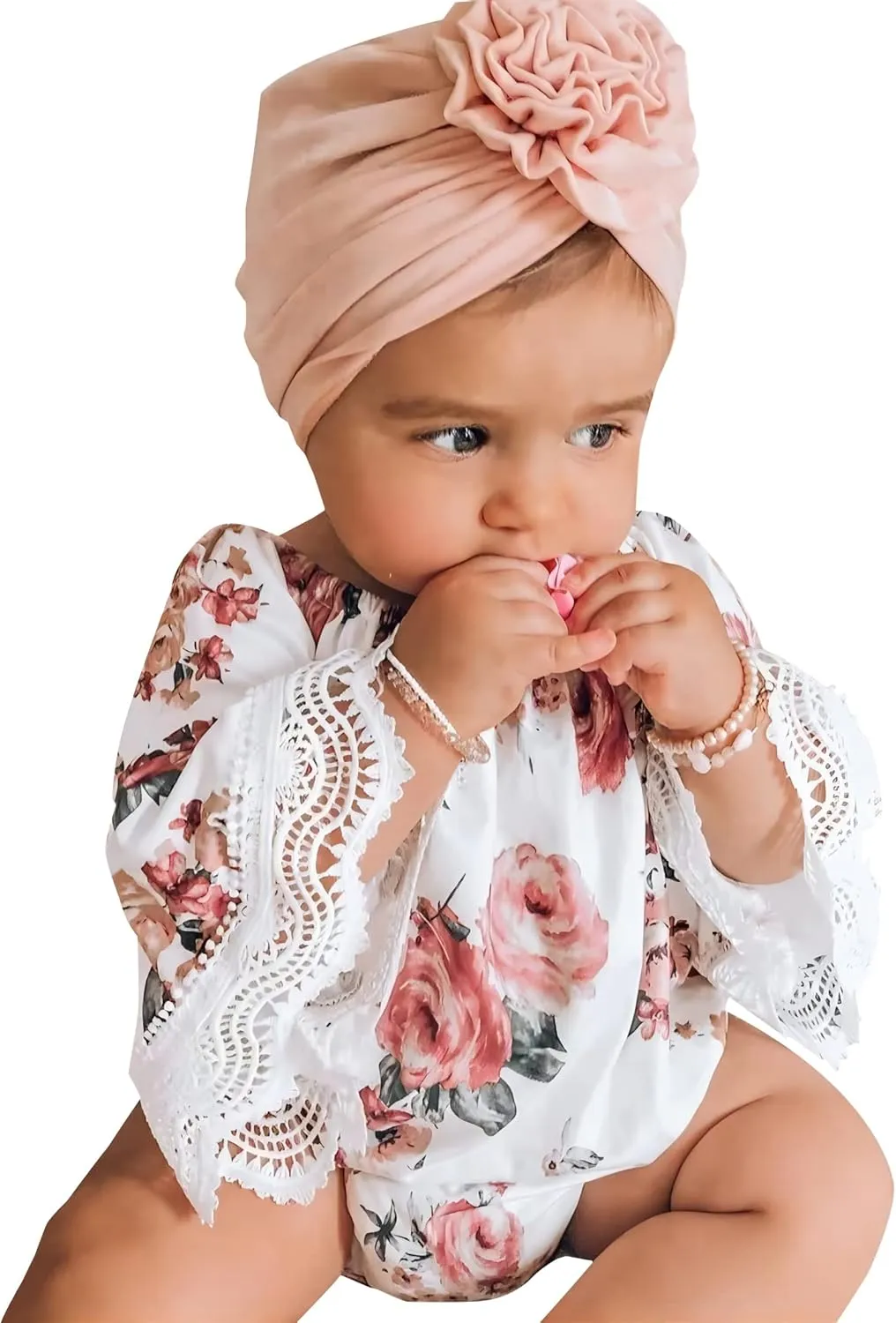 Pretty Floral Printed Baby Romper