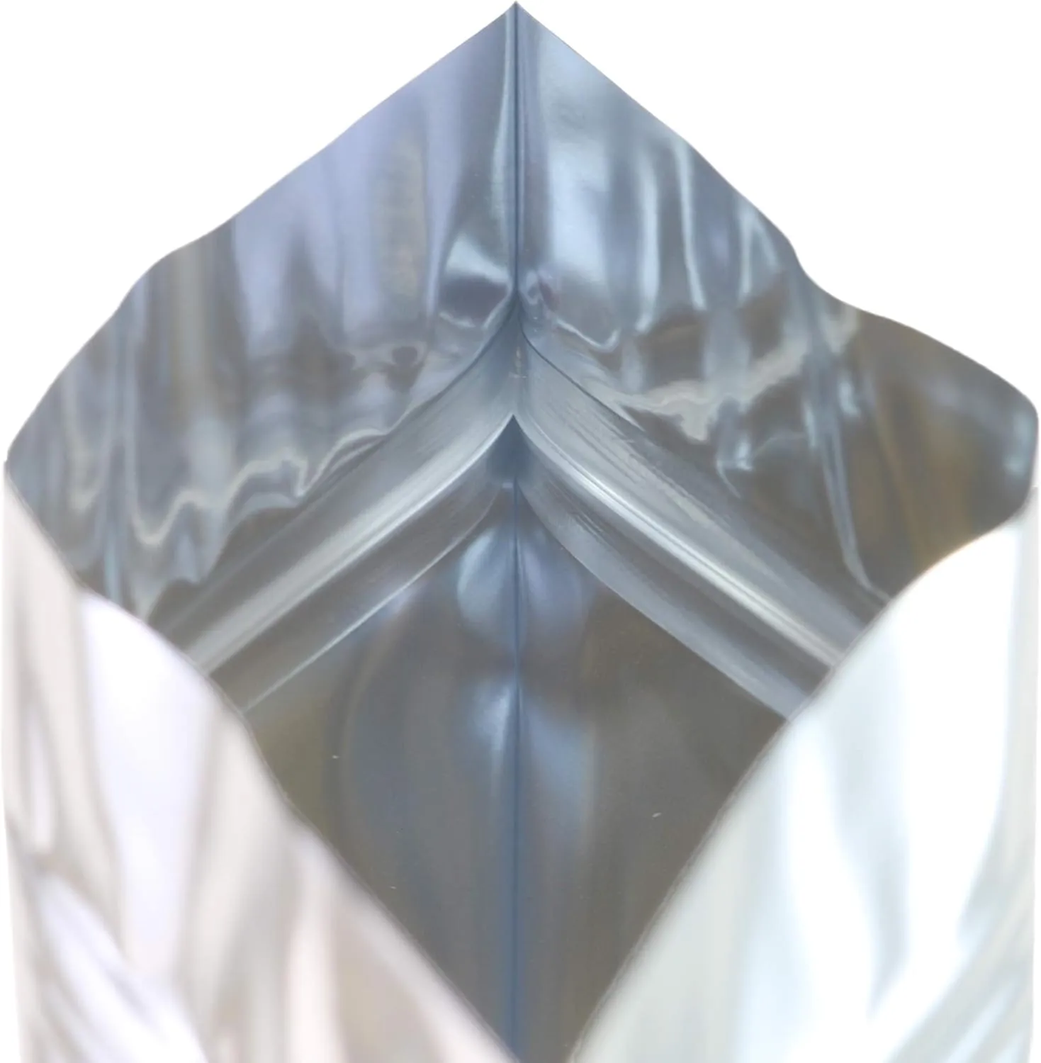 QQ Studio 100 Shiny Colored Aluminum Mylar Foil Clear Window Reclosable QuickQlick™ Stand-Up Bags (4.25" x 6.25", Silver)