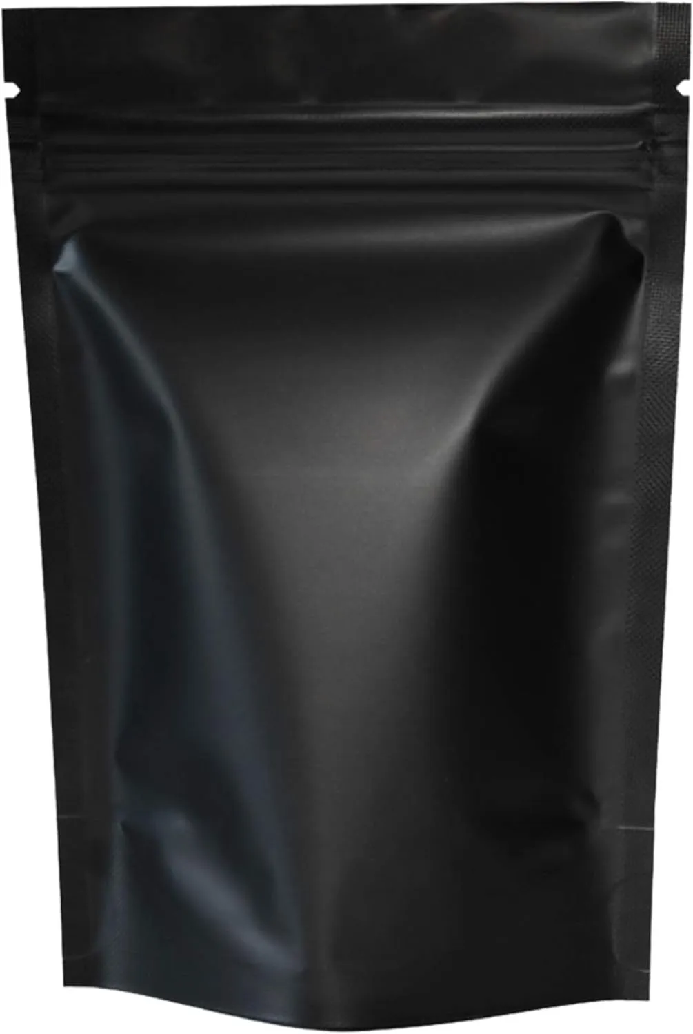 QQ Studio 100PCS Matte Double-Sided Colored Stand-Up Resealable QuickQlick™ Bags (16x22cm (6.3x8.6"), Black)