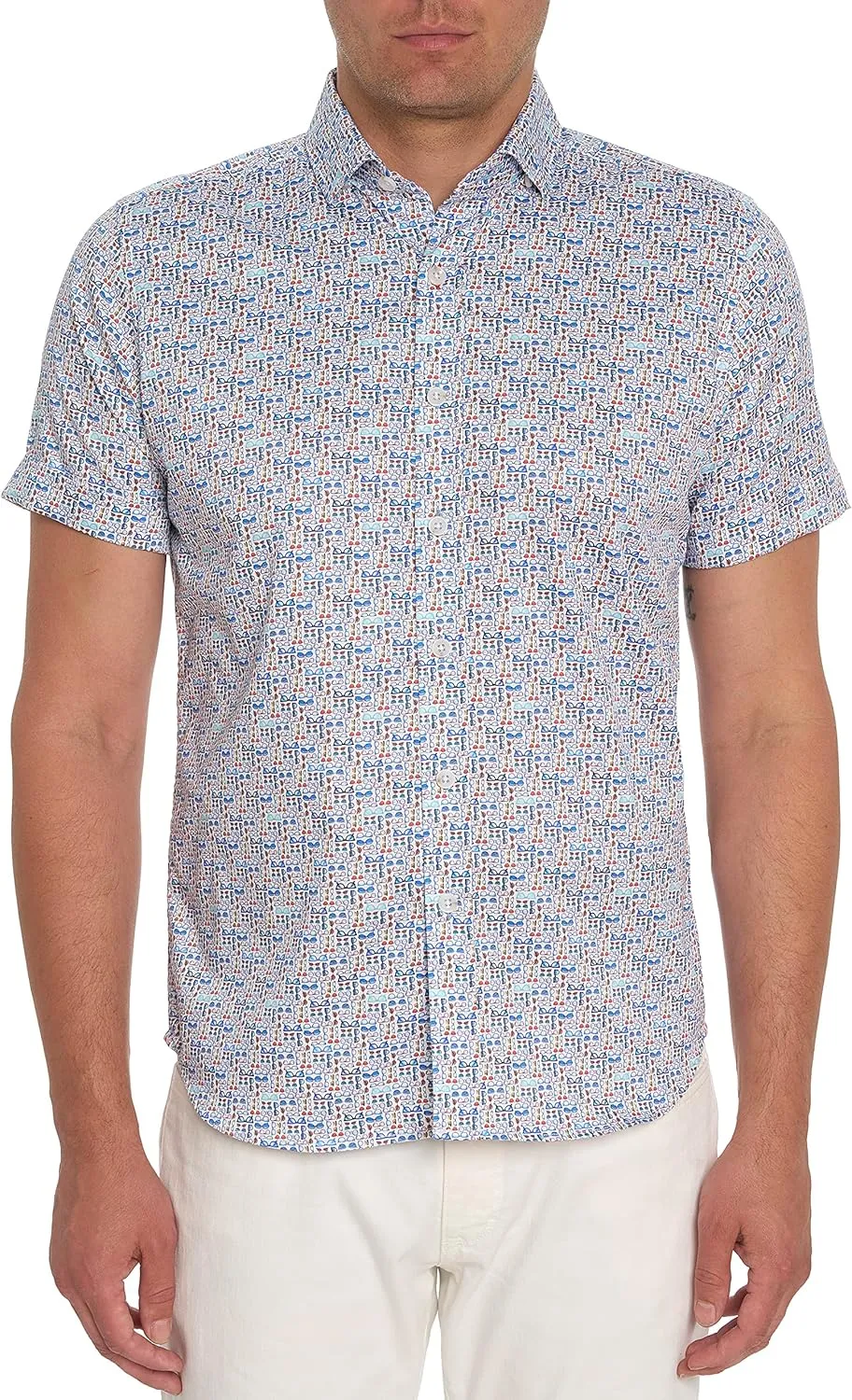 Robert Graham Men's Overlook Short-Sleeve Woven Shirt