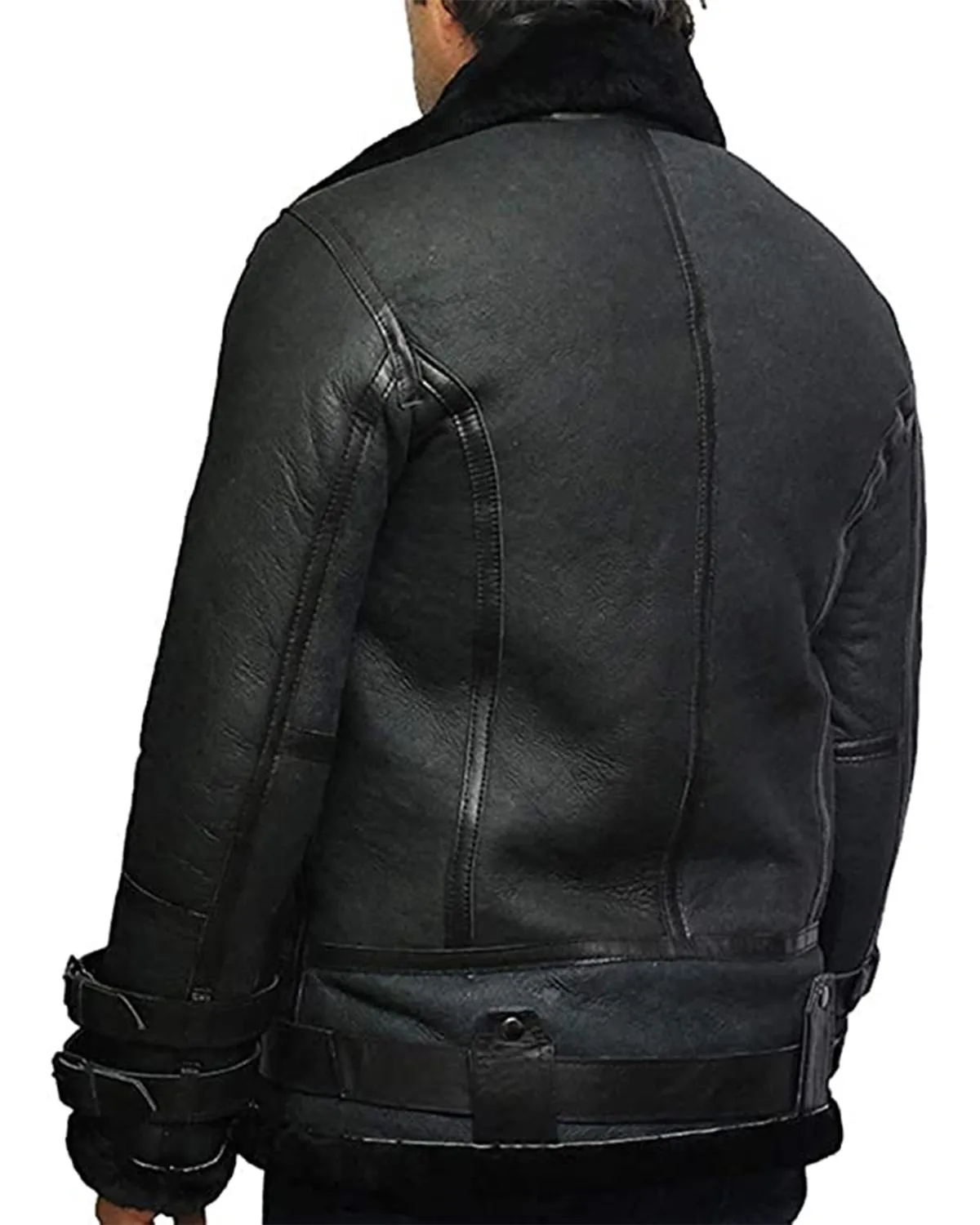 Ruby Mens Black Aviator Jacket