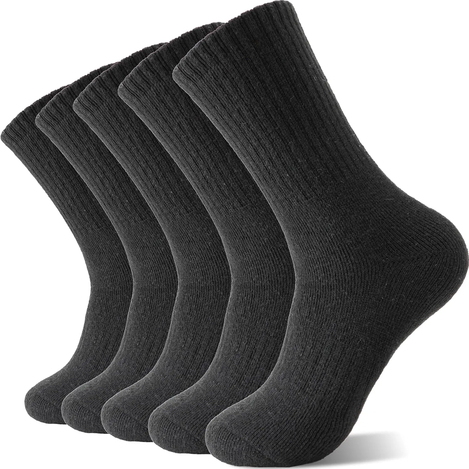 Sandsuced 5 Pack Merino Wool Hiking Socks for Women Warm Winter Thick Thermal Cozy Boot Work Soft Ladies Socks