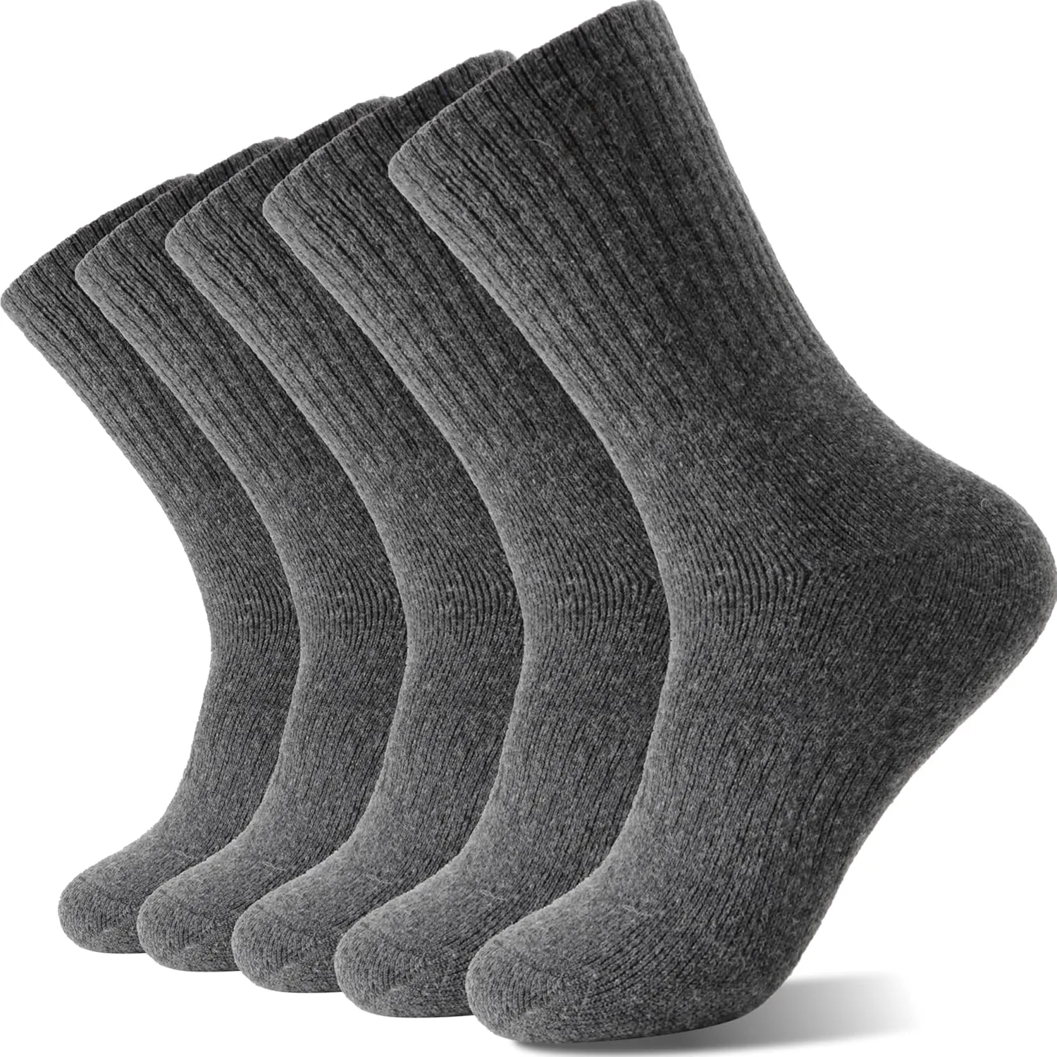Sandsuced 5 Pack Merino Wool Hiking Socks for Women Warm Winter Thick Thermal Cozy Boot Work Soft Ladies Socks