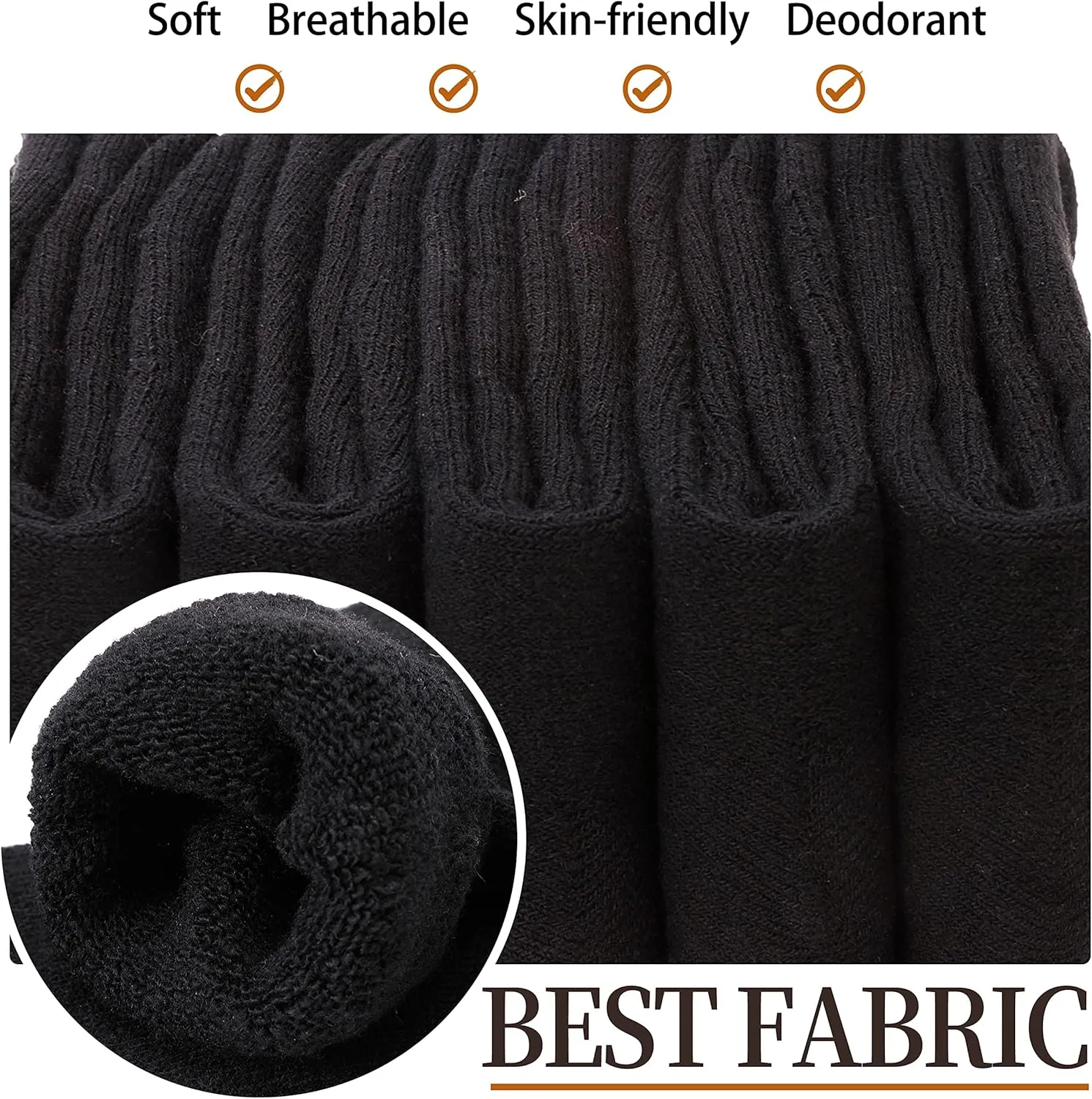 Sandsuced 5 Pack Merino Wool Hiking Socks for Women Warm Winter Thick Thermal Cozy Boot Work Soft Ladies Socks