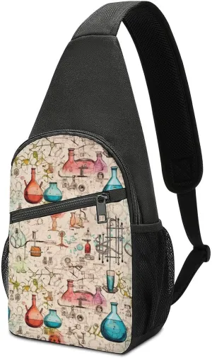 Science Chemical Knowledge Small Sling Bag Crossbody Bags Casual Chest Bag Daypack for Travel Sports Hiking