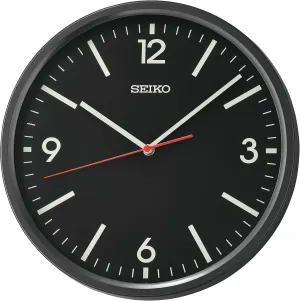 Seiko 12 Inch Sano Wall Clock, Metallic Black
