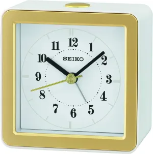 Seiko Gatsby Bedroom Alarm Clock, White Matte