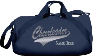 Silver Metallic Custom Cheer Bag: Barrel Duffel Bag