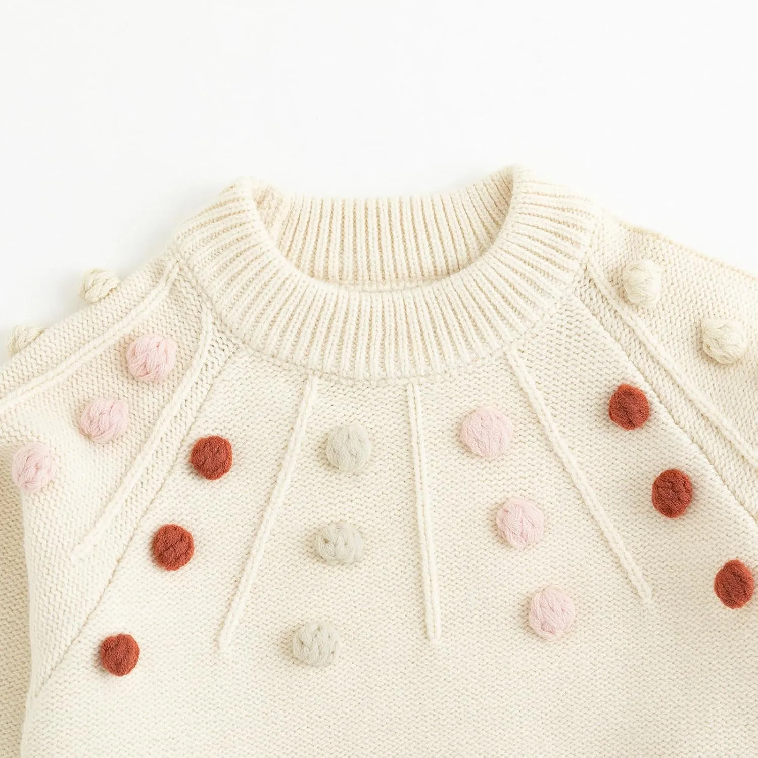 Simplee kids Baby Sweater with Bear in The Pocket Hand Crocheted Pullover Sweater Knit Toddler Clothes for Winter and Fall