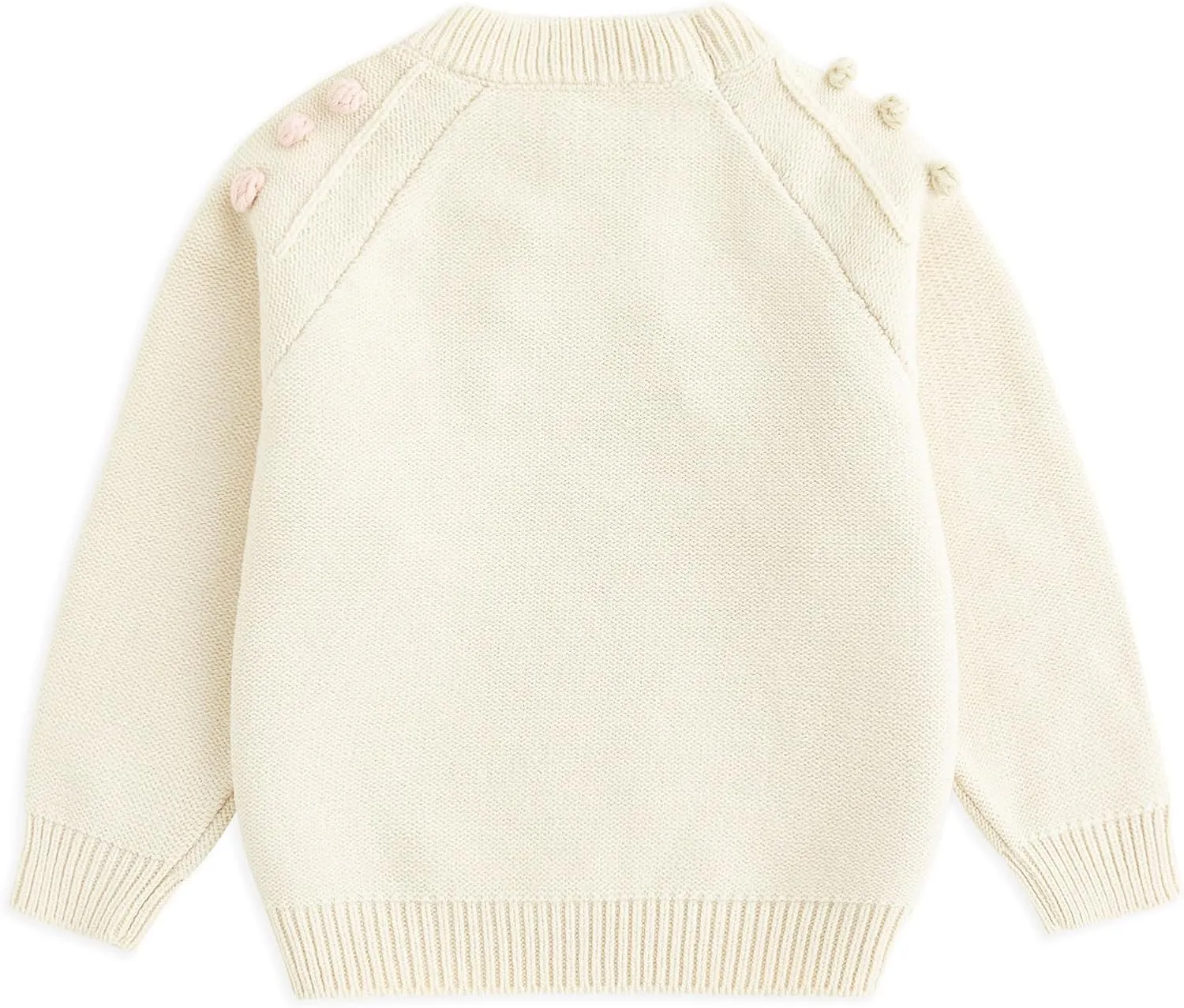 Simplee kids Baby Sweater with Bear in The Pocket Hand Crocheted Pullover Sweater Knit Toddler Clothes for Winter and Fall