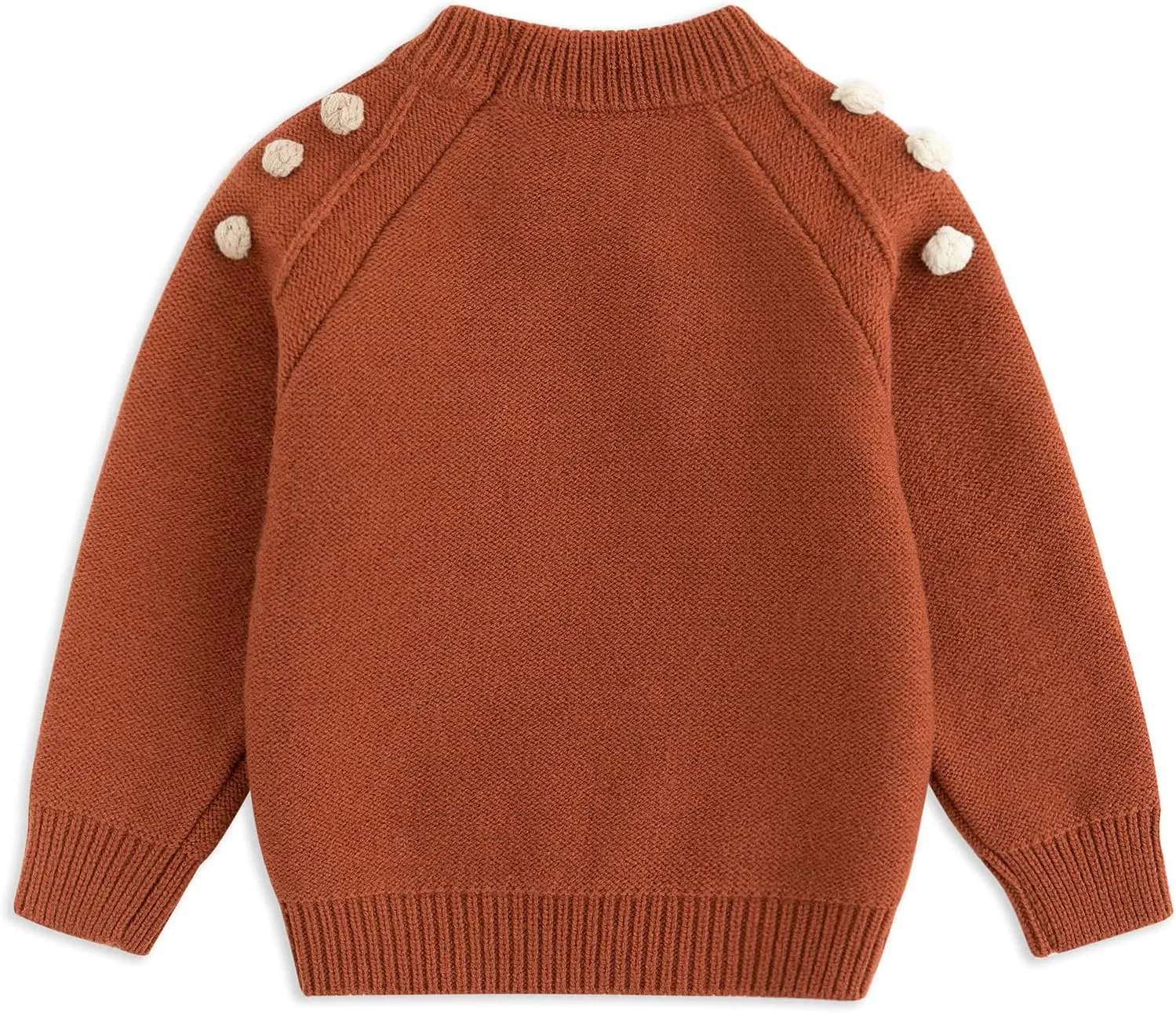 Simplee kids Baby Sweater with Bear in The Pocket Hand Crocheted Pullover Sweater Knit Toddler Clothes for Winter and Fall