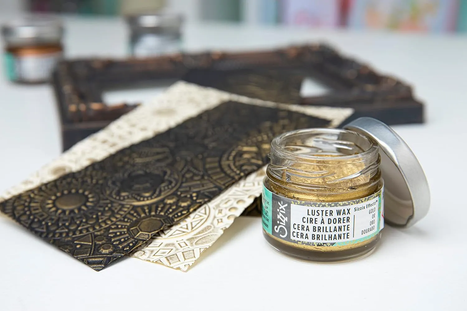 Sizzix Gold, Effectz Luster Wax 664809, Metallic Gilding Polish, 20ml, 0.67 Fl Oz (Pack of 1)