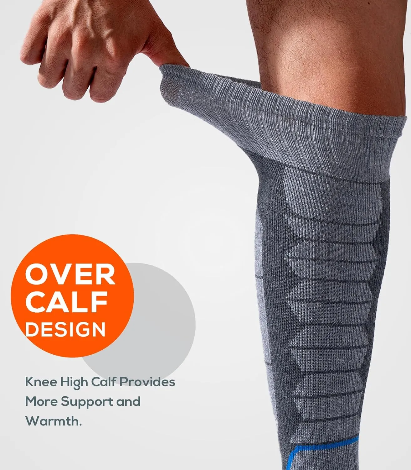 Ski Sock Merino Wool Ski Socks Mens Womens Skiing & Snowboarding Socks, Over The Calf