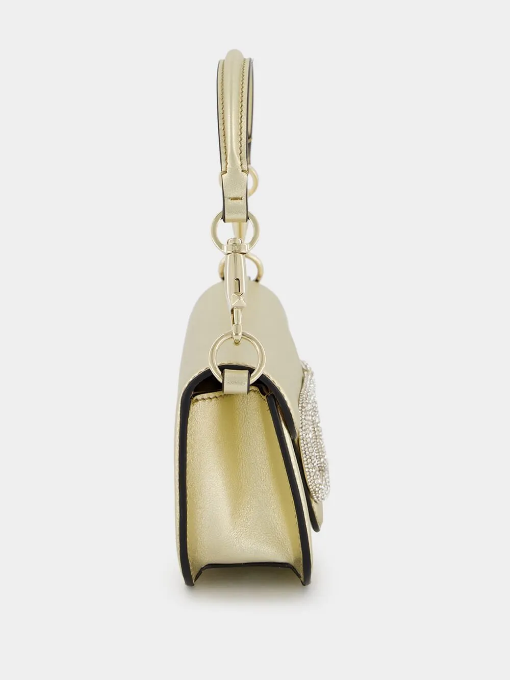 Small Locò Crystal-Embellished Metallic Bag