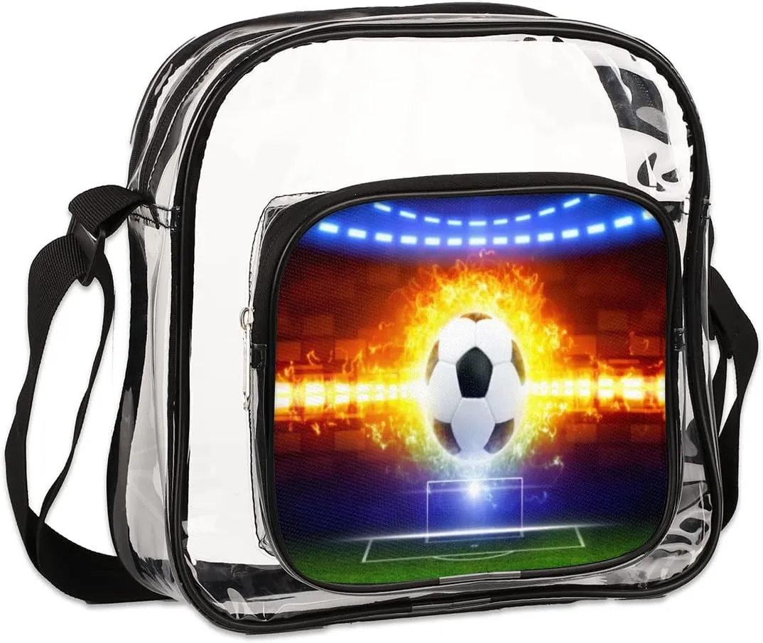 Snowman Christmas Winter Clear Crossbody Bag Clear Messenger Bag Shoulder Bags Clear Purse Stadium Approved