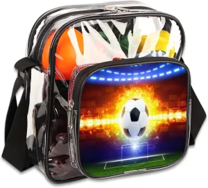 Snowman Christmas Winter Clear Crossbody Bag Clear Messenger Bag Shoulder Bags Clear Purse Stadium Approved