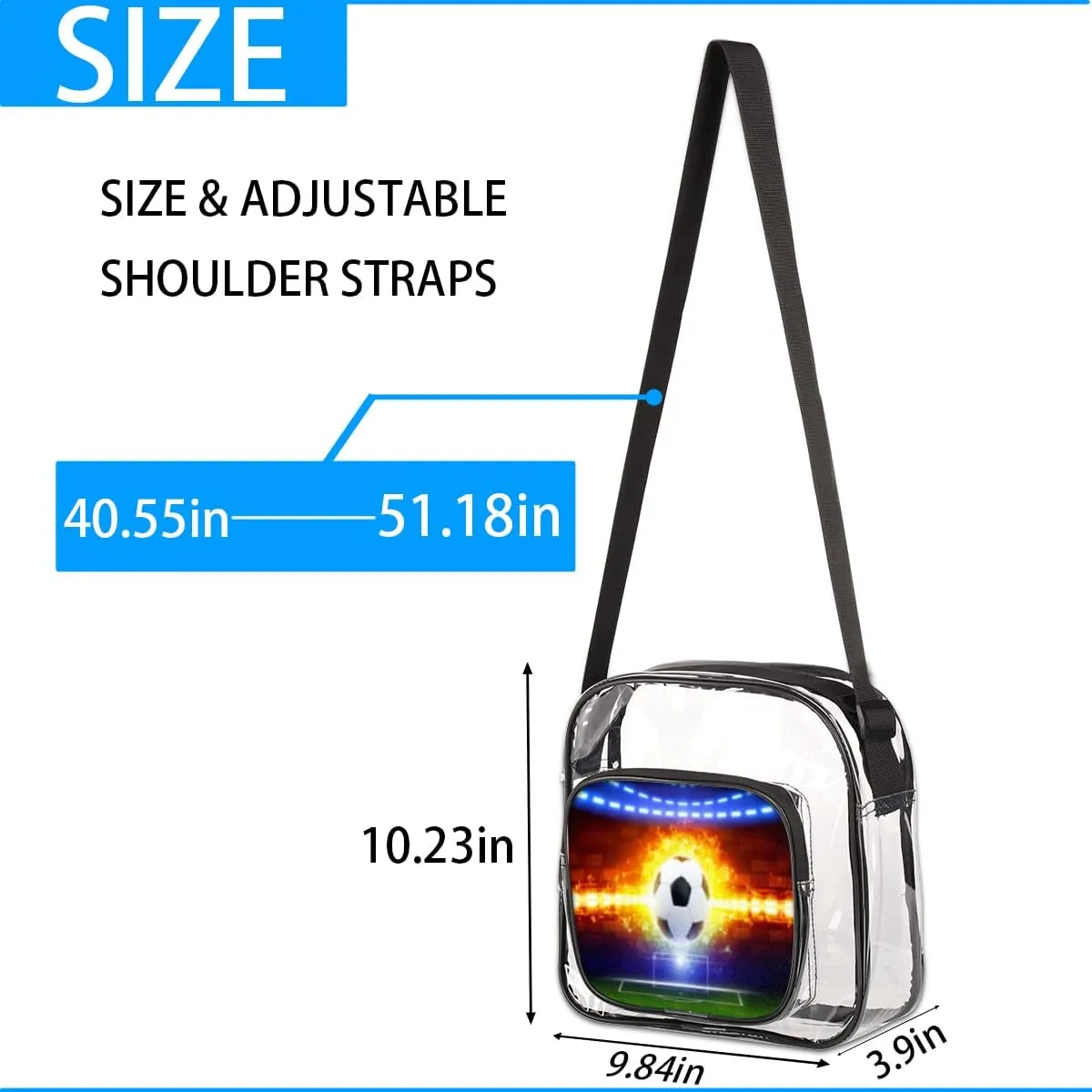 Snowman Christmas Winter Clear Crossbody Bag Clear Messenger Bag Shoulder Bags Clear Purse Stadium Approved