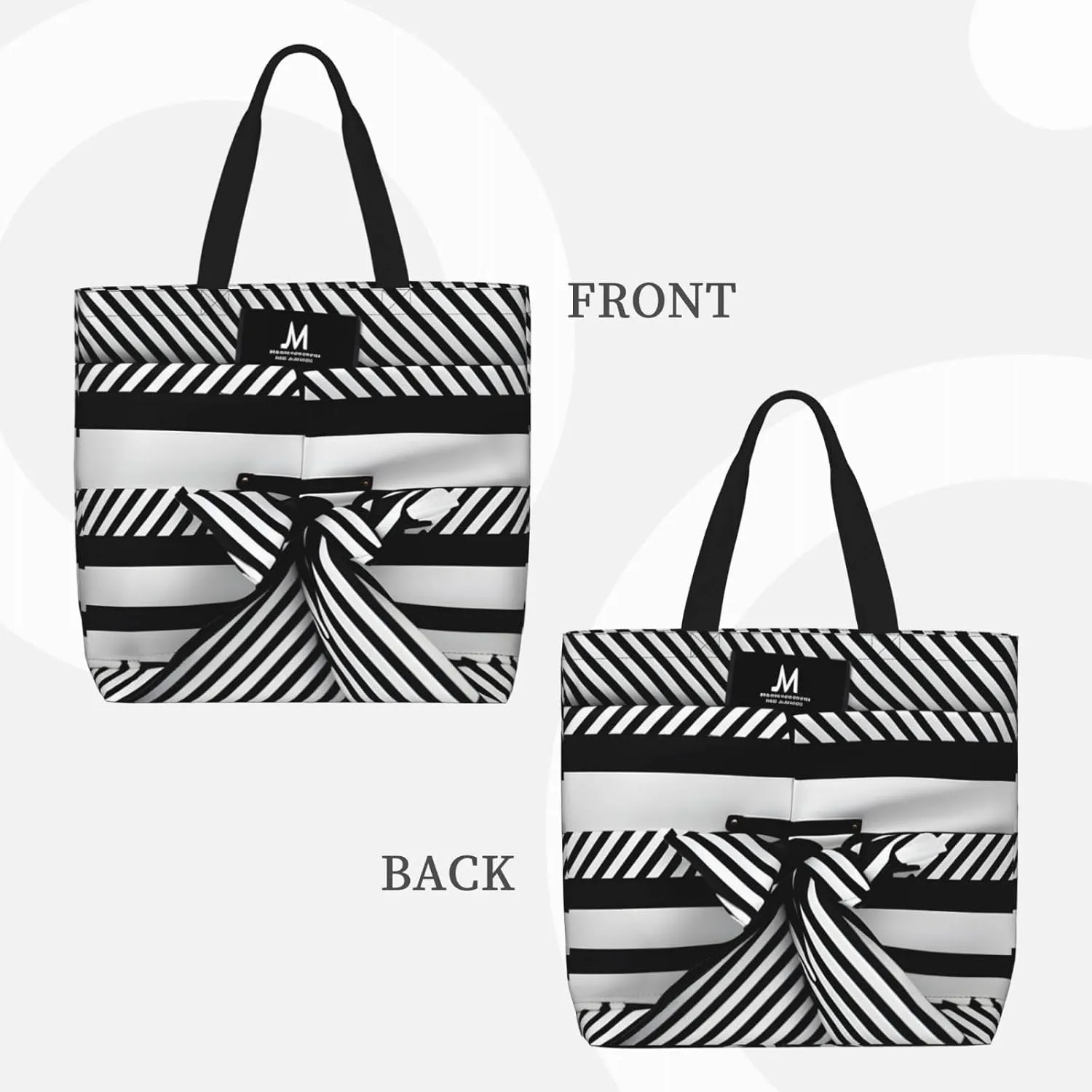 SSIMOO Colored Stripes Vertical Stylish Zipper Shopping Bags,Shoulder Bag,The Perfect Blend Of Style And Convenience