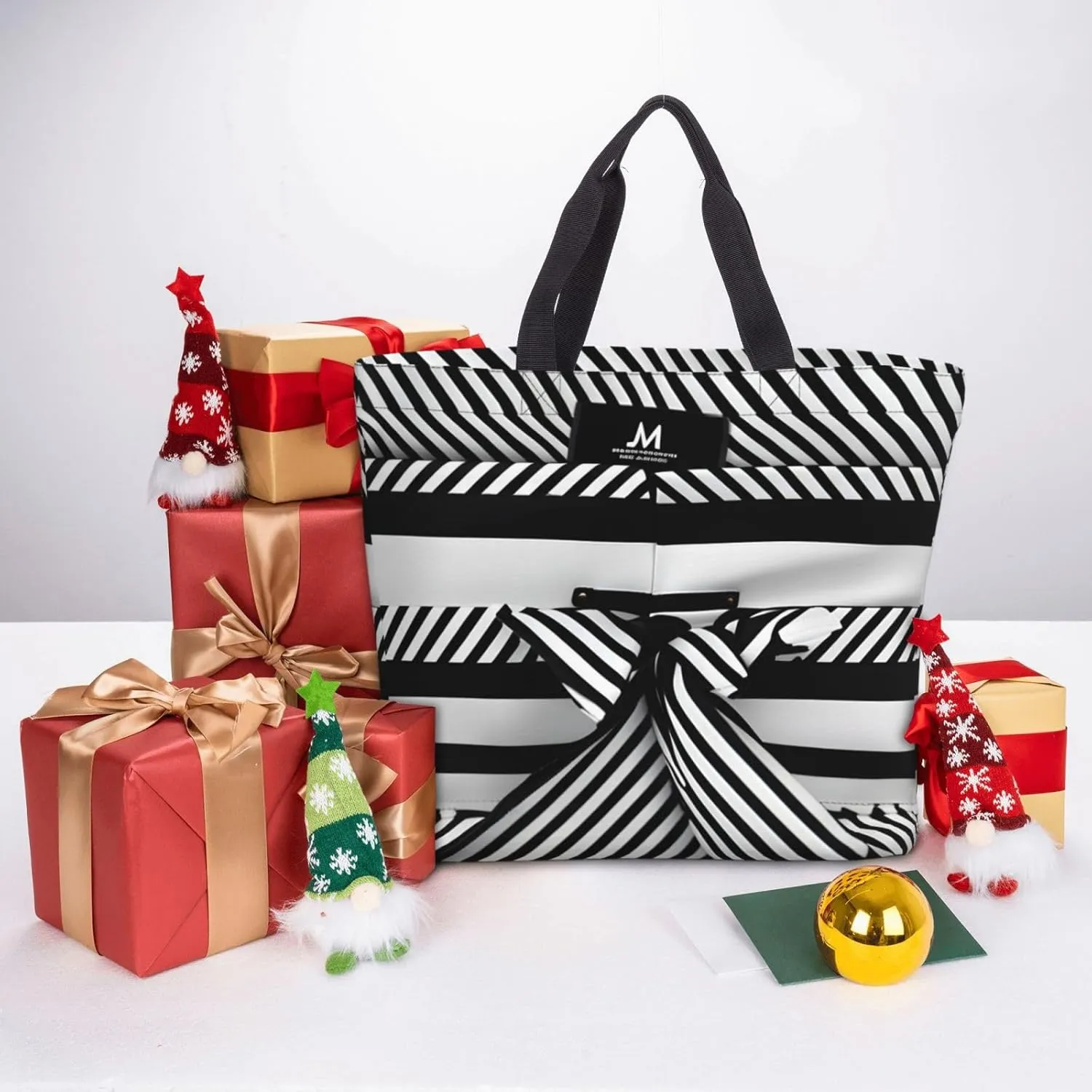 SSIMOO Colored Stripes Vertical Stylish Zipper Shopping Bags,Shoulder Bag,The Perfect Blend Of Style And Convenience