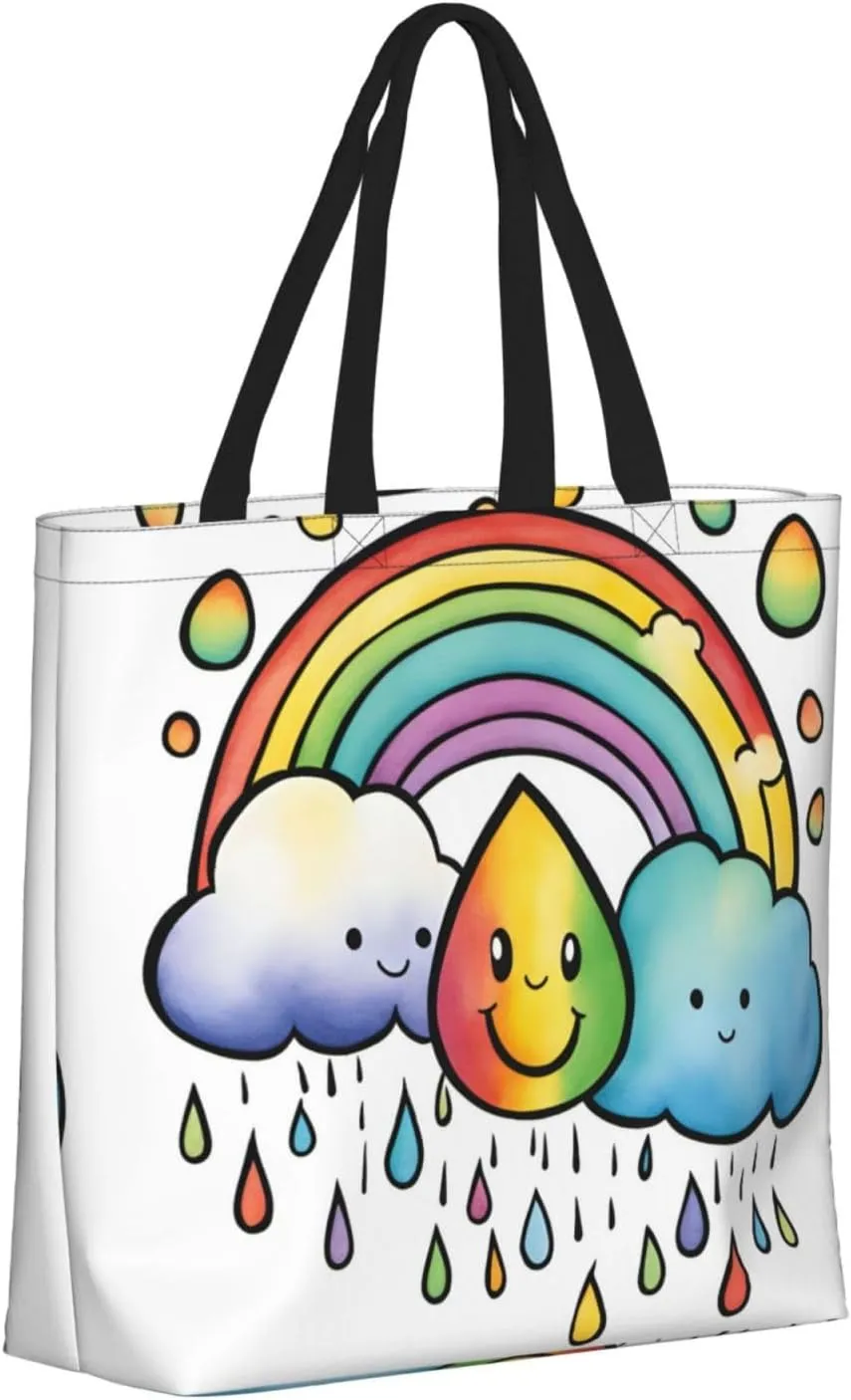 SSIMOO Colored Stripes Vertical Stylish Zipper Shopping Bags,Shoulder Bag,The Perfect Blend Of Style And Convenience
