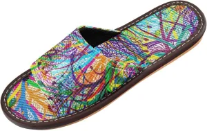 susiyo Slippers for Women Men Abstract Colored Seamless Summer House Slippers