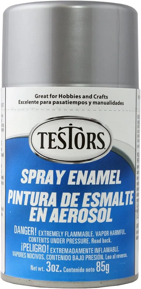 Testor'S 1246t 3 Oz Silver Metallic Spray Enamel3